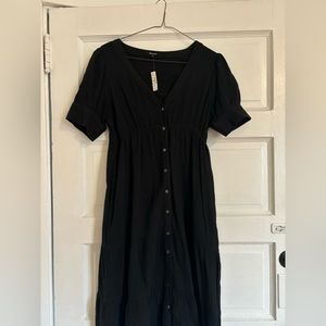 NWT Madewell Black Gauze Dress
